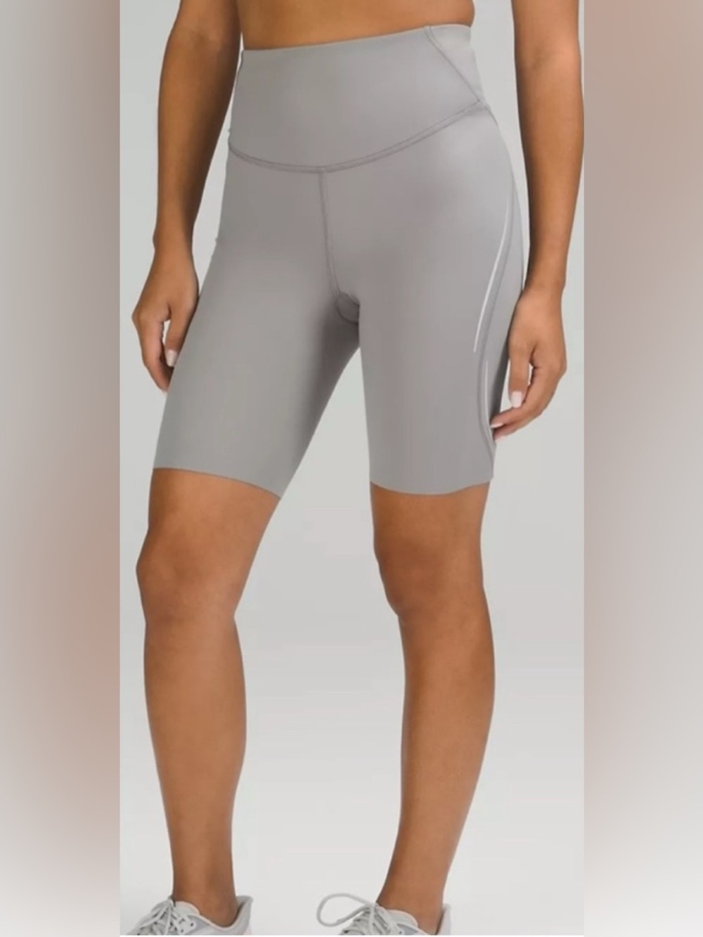 lululemon athletica High-Rise Light Gray Bike Shorts